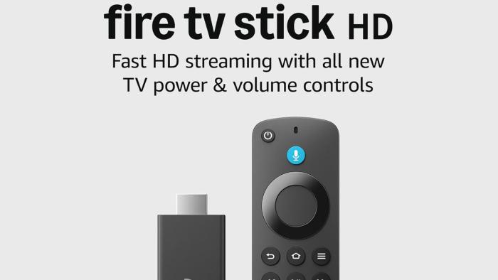 A TV streaming device and a remote.