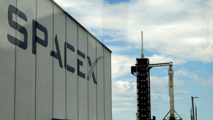 FILE PHOTO: A SpaceX Falcon 9 rocket is prepared for launch of Polaris Dawn, a private human spaceflight mission, at the Kennedy Space Center in Cape Canaveral, Florida, U.S. August 26, 2024. REUTERS/Joe Skipper/File Photo