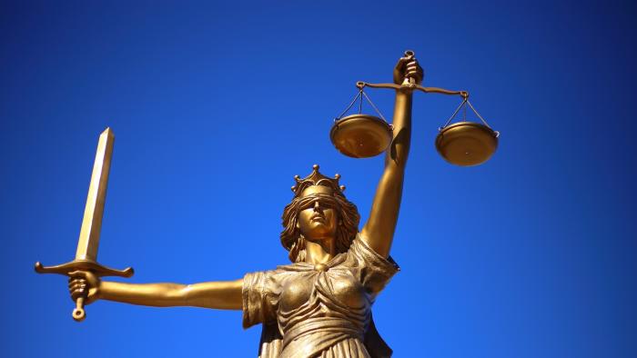 A justice statue.