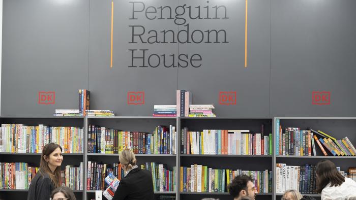 Meetings and book deals on the Penguin Random House book trade stand during the third and final day of the London Book Fair at the Olympia Exhibition Hall, on 14th March 2024, in London, England. The three-day international London Book Fair (LBF) is an annual publishing industry expo and Europe's largest spring book fair that typically attracts 25,000 visitors; exhibitors from across the publishing sector; authors hoping for their book ideas to be commissioned and where international publication rights deals are made for foreign editions. (Photo by Richard Baker / In Pictures via Getty Images)