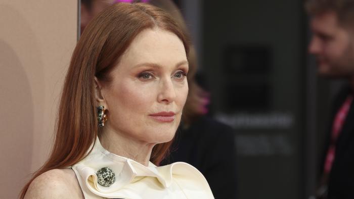 LONDON, ENGLAND - OCTOBER 19: Julianne Moore attends "The Room Next Door" headline gala during the 68th BFI London Film Festival at The Royal Festival Hall on October 19, 2024 in London, England. (Photo by Mike Marsland/WireImage)