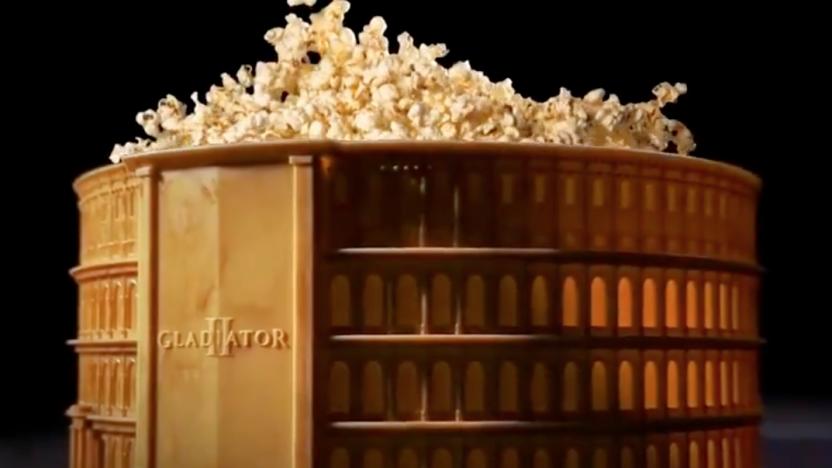 Cinemark's Gladiator II AR-enabled popcorn bucket claims 'you can eat war'