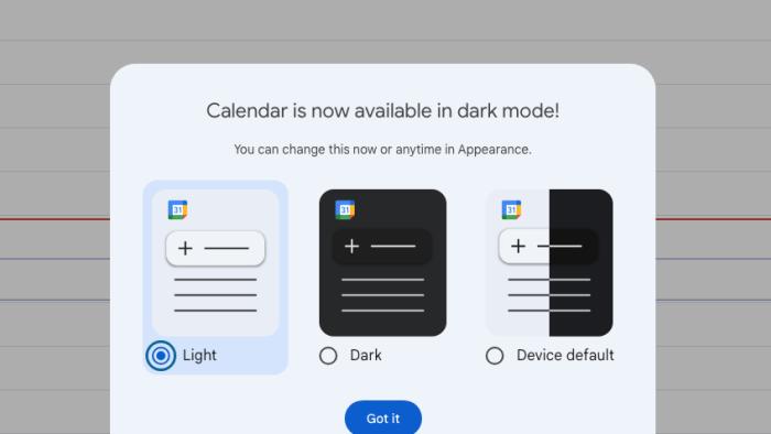 A toggle between light and dark mode.