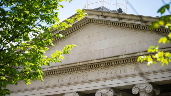 The Treasury Department is pictured in Washington, U.S., April 25, 2021. REUTERS/Al Drago